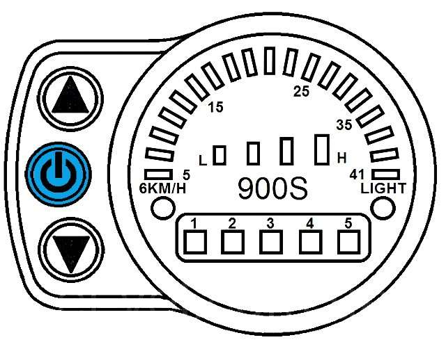 интерфейс дисплея KT-LED900S при загрузке